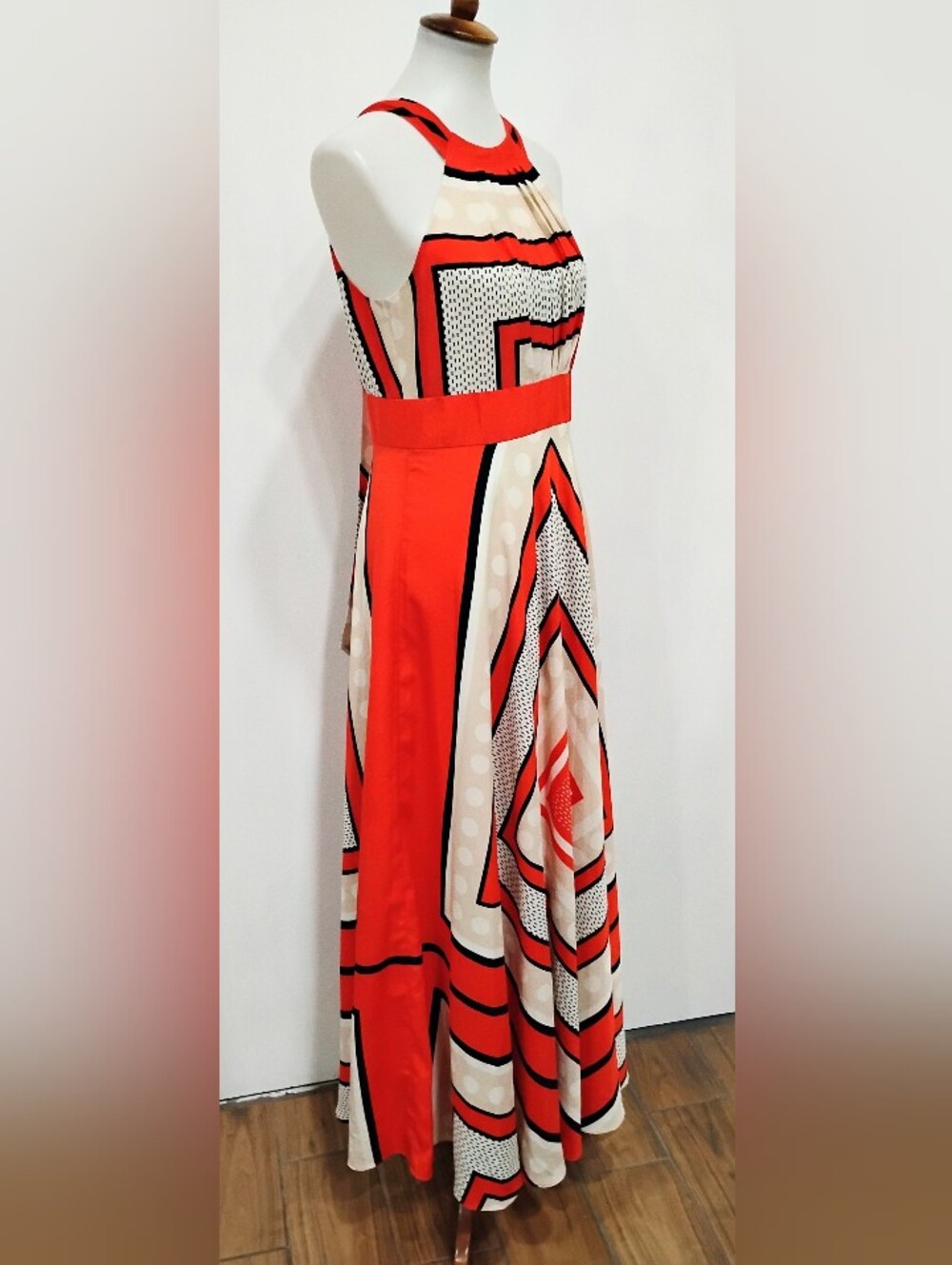 RETRO GEOMETRIC ELIZA J MAXI DRESS